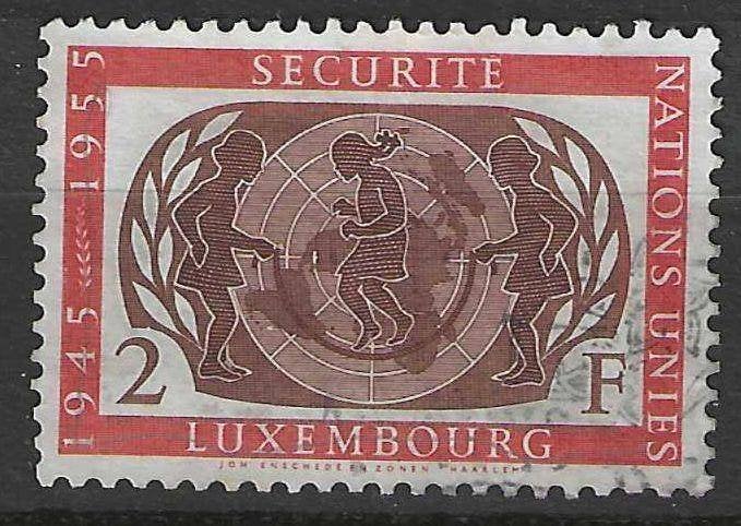 Luxemburg 1955 - Yvert 497 - Charter van de UNO (ST), Verzenden, Luxemburg, Gestempeld