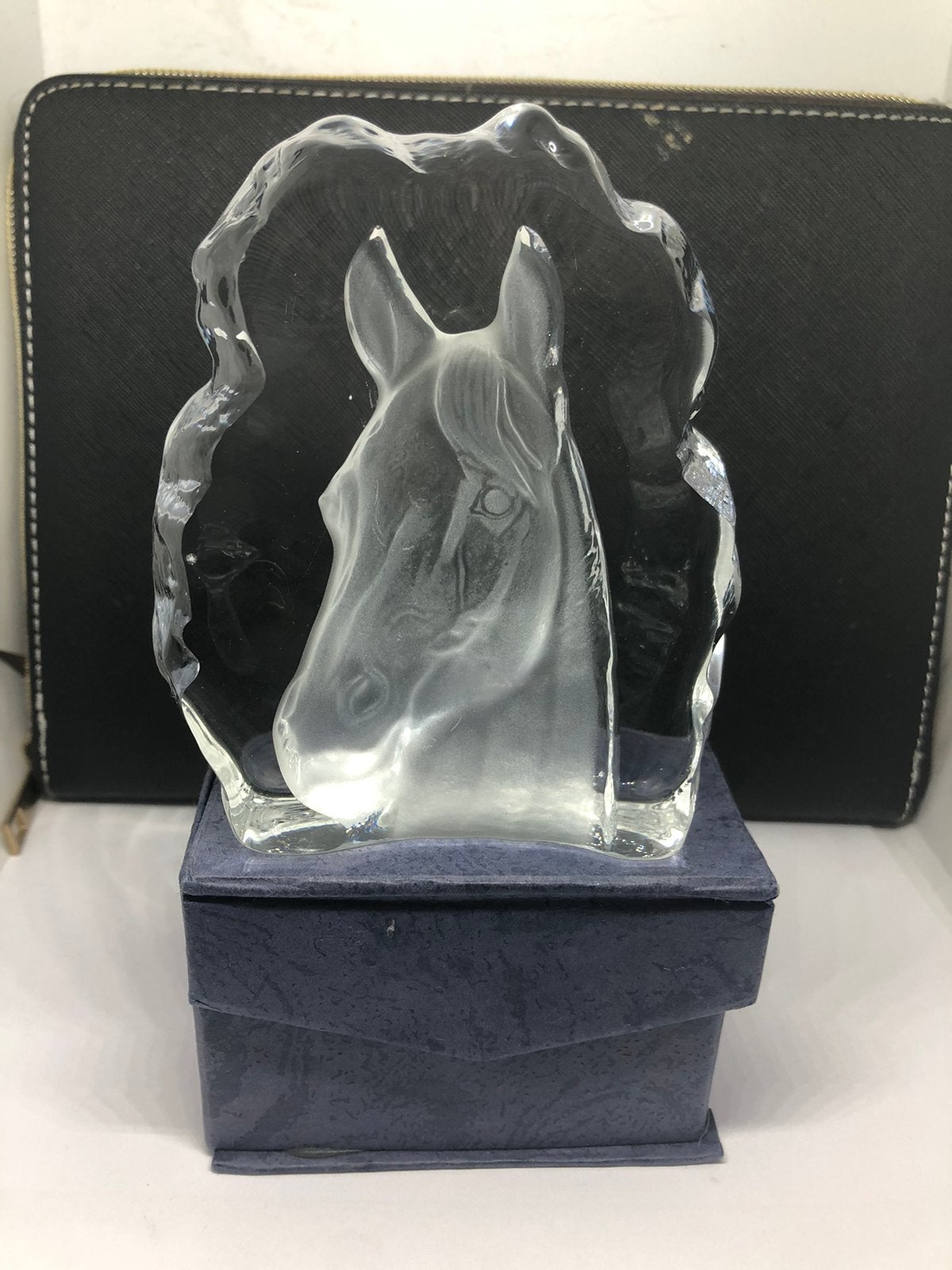 Presse-papier en cristal tête de cheval, Enlèvement ou Envoi