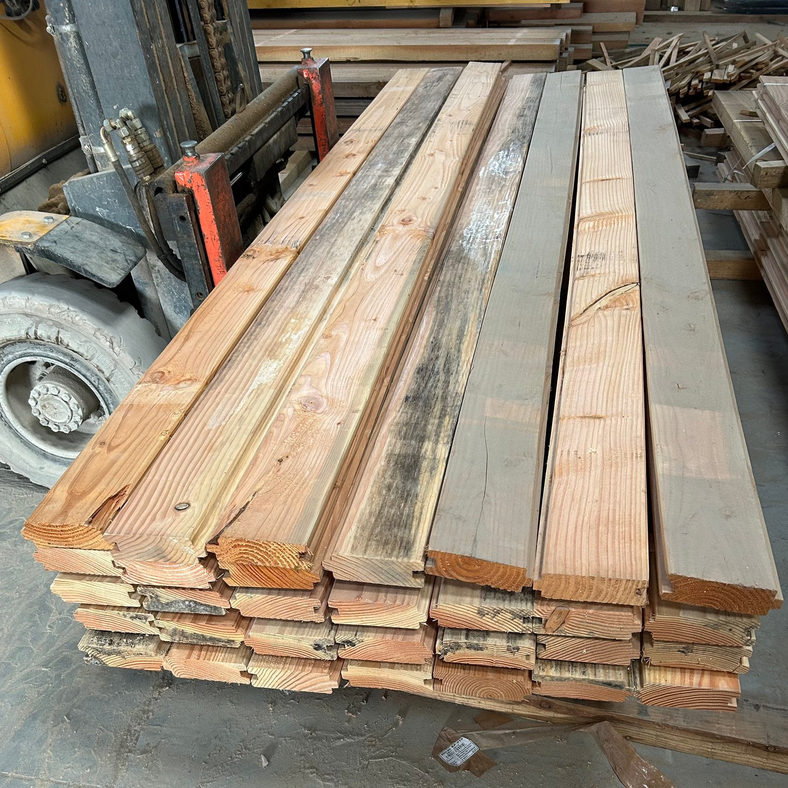 Douglas tand en groef planken 282cm, Tuin en Terras, Ophalen, Zo goed als nieuw, Planken