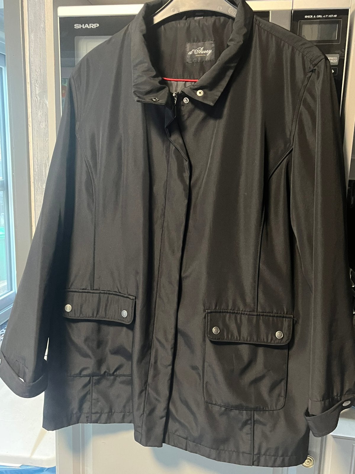 Dames regenjas merk   d’Auvry mt 50, Kleding | Dames, Ophalen, Zwart, Maat 46/48 (XL) of groter, Zo goed als nieuw