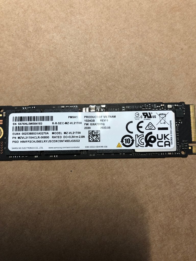 Samsung NVMe harde schijf van 1 TB klaar voor gebruik, SSD, Nieuw, Ophalen of Verzenden, 1000 Gigas