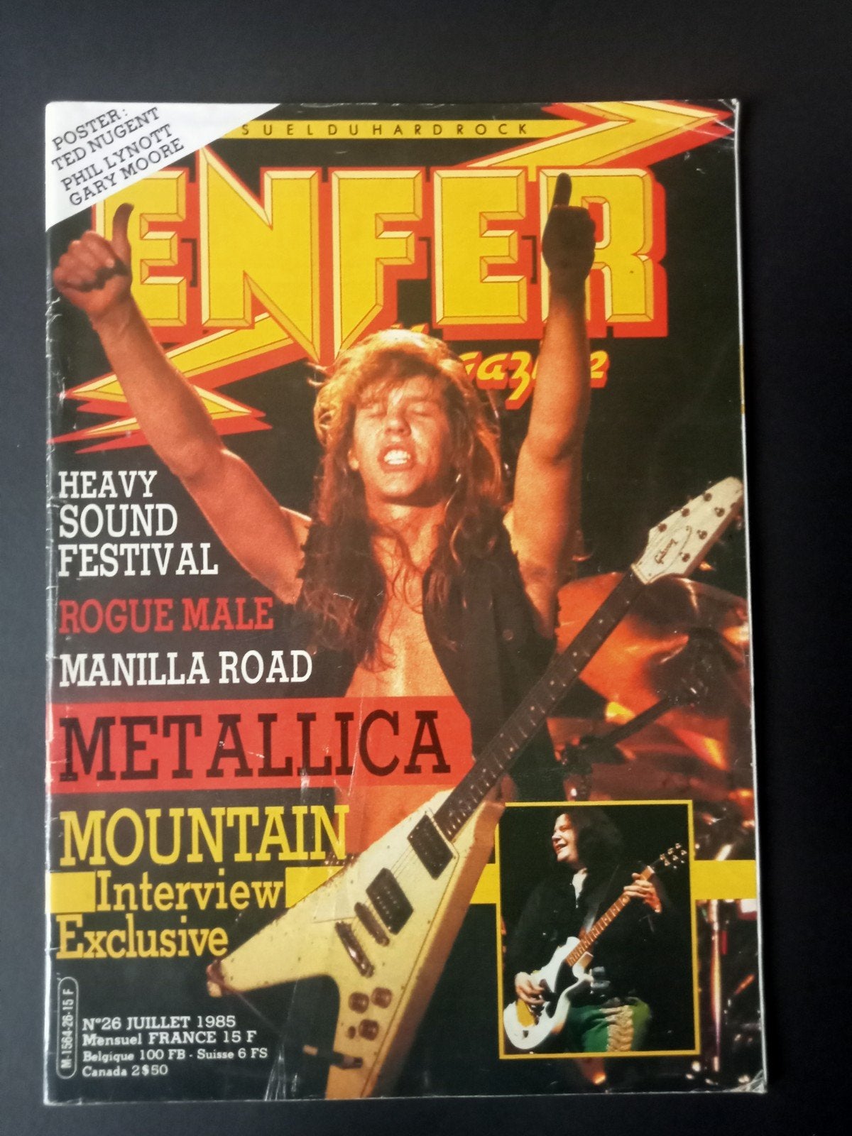 Metallica, magazine French 1985, CD & DVD, Vinyles | Hardrock & Metal, Enlèvement ou Envoi