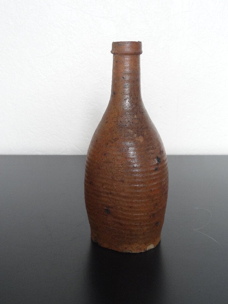 Gres veldfles hoog 21 cm streek St Amand en Puisaye of, Verzenden