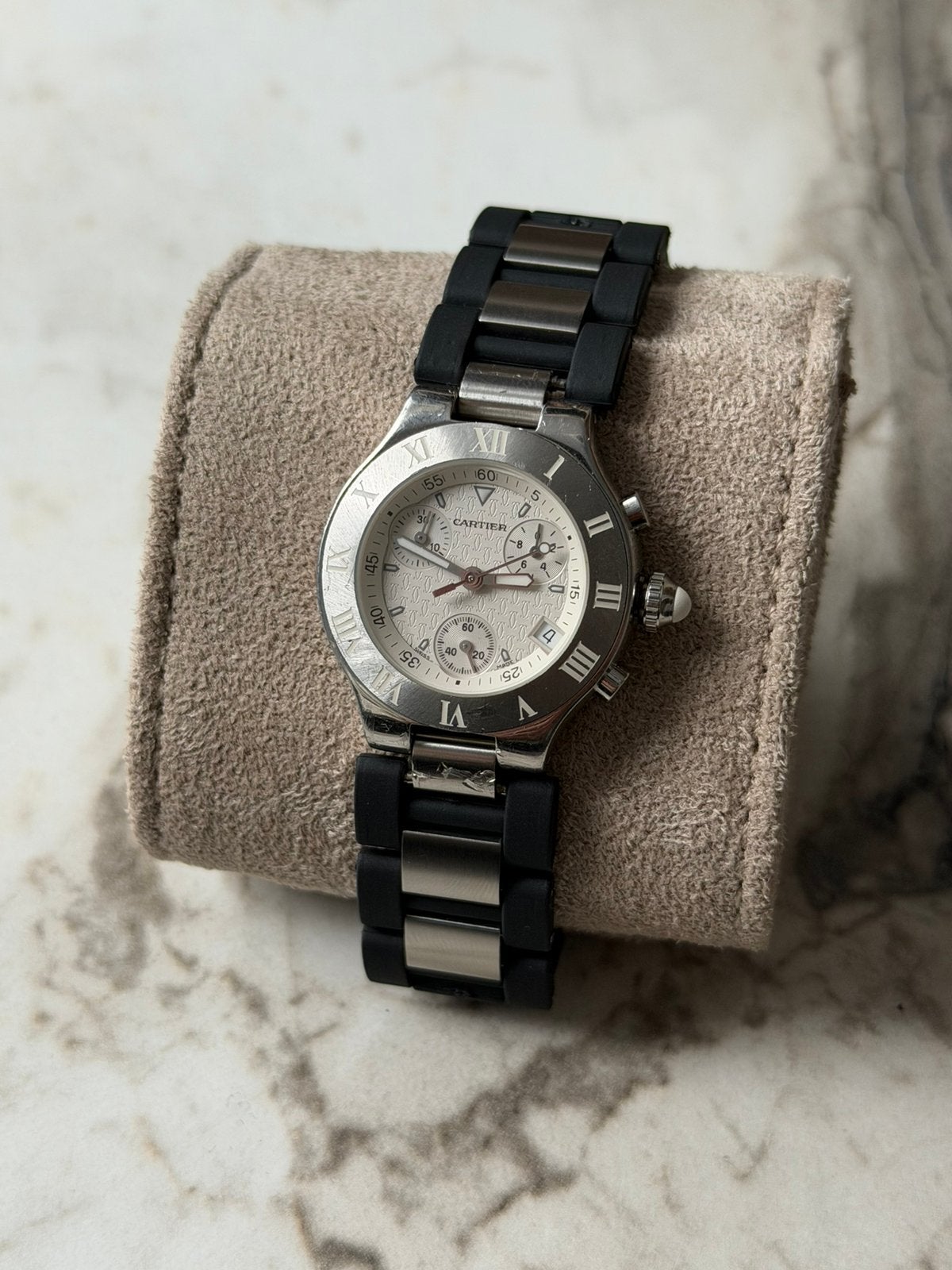 Cartier chronograph 21, Montre-bracelet, Autres marques, Enlèvement ou Envoi, Comme neuf