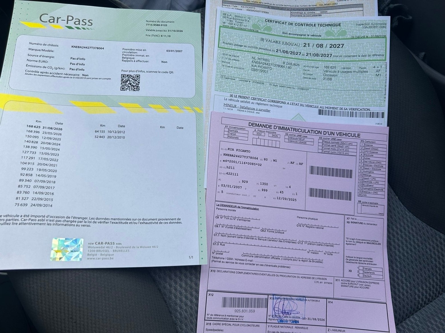 Kia picanto pret a immatriculer + carpass, Auto's, Kia, Bedrijf, Handgeschakeld, Picanto, Te koop