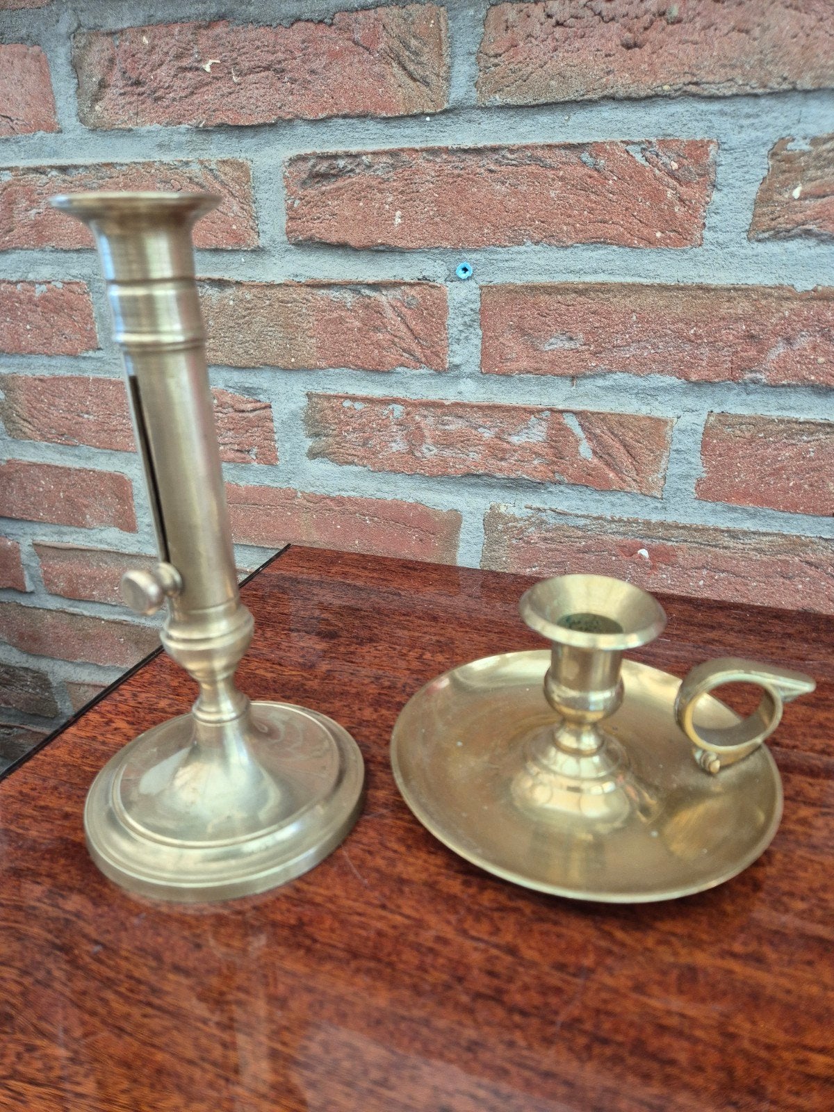 2 koperen kandelaars, Antiek en Kunst, Ophalen of Verzenden