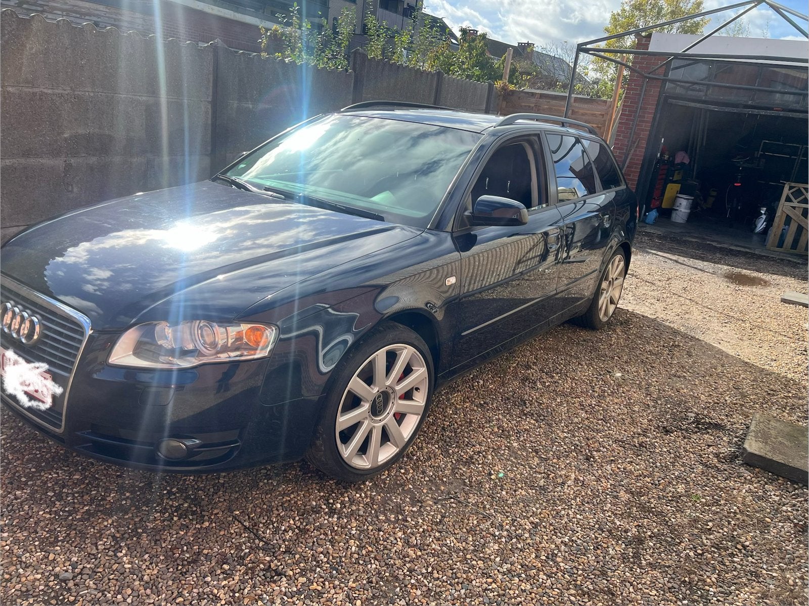 Audi a4 quattro, Auto's, Automaat, Zwart, 4 cilinders, Blauw