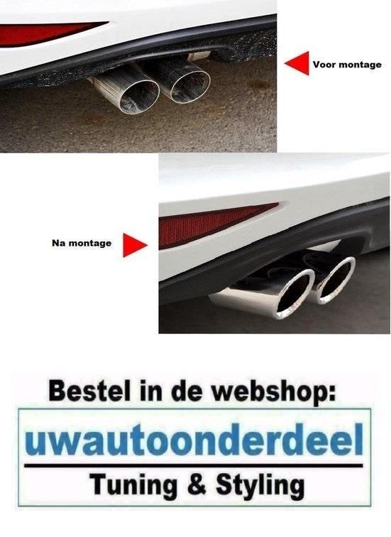 Chrome Rvs Uitlaat sierstuk Trim Eindstuk Geschikt voor Audi, Verzenden