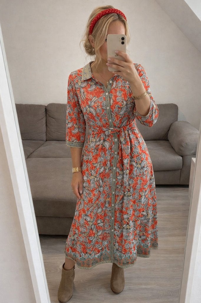 Lange jurk K-Design xxl, K-design, Verzenden, Maat 46/48 (XL) of groter, Zo goed als nieuw