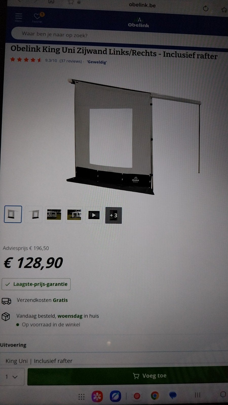 2 zijwanden voor mobilhome 1x gebruikt 80 euro stuk, Enlèvement, Comme neuf