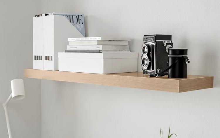 3 stuks Ikea LACK Zwevende wandplank, eikeneffect, 190x26 cm, Ophalen, Gebruikt
