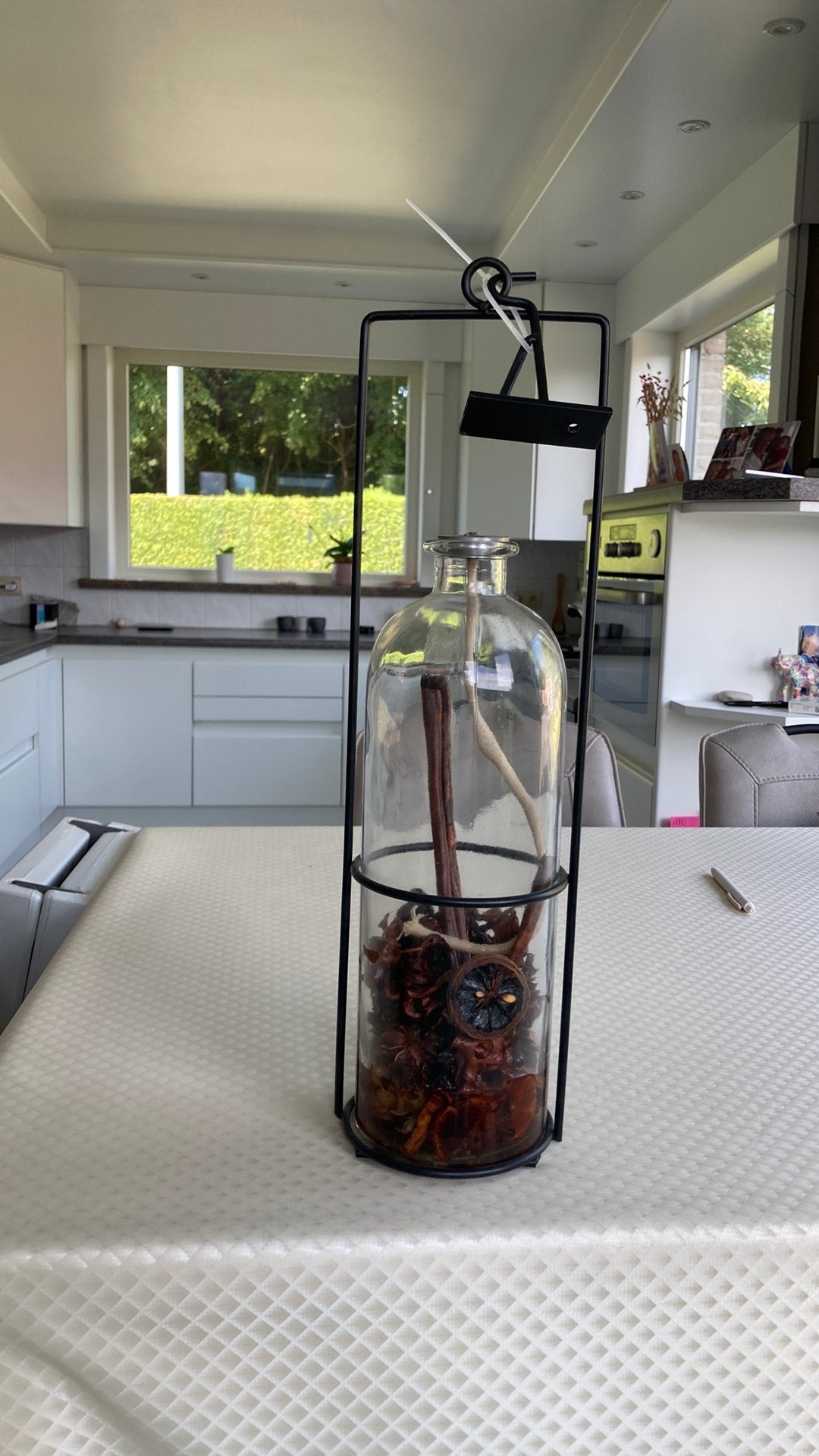 Olielamp, Glas, Ophalen, Zo goed als nieuw, 14 cm