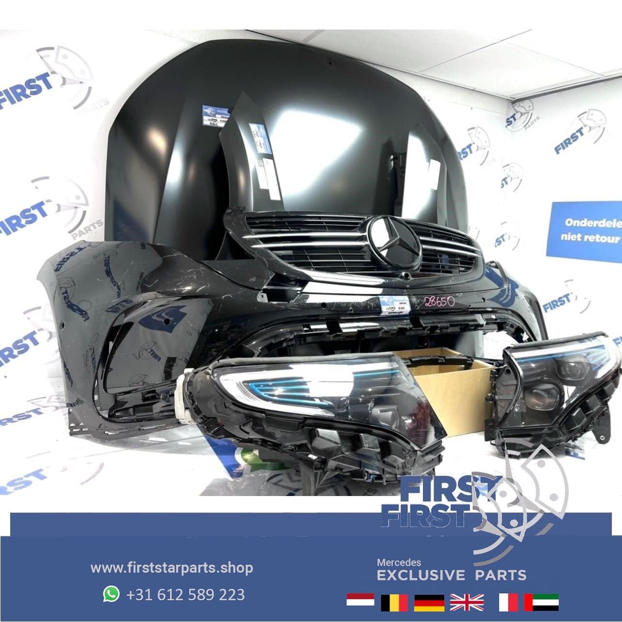 W293 N293 EQC AMG VOORKOP ZWART ORIGINEEL FRONT Mercedes EQC, Auto-onderdelen, Gebruikt, -, Voor, Ophalen of Verzenden