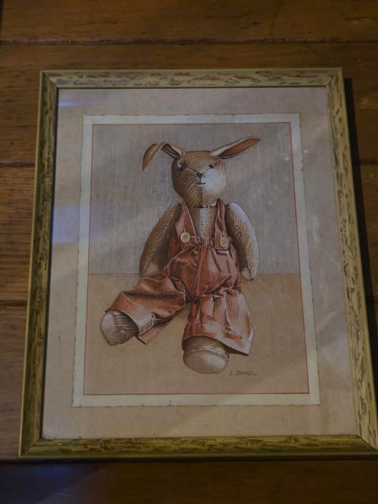 Fotokader met grappig konijn (paasversiering), Ophalen of Verzenden