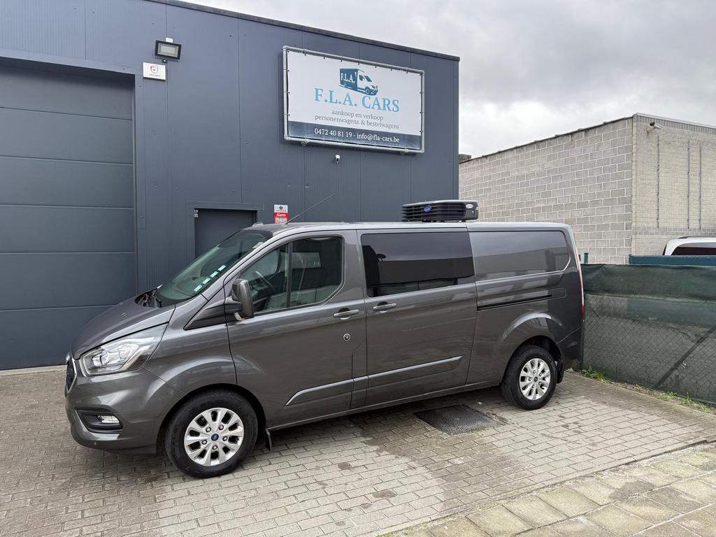 FORD TRANSIT CUSTUM AUTOMAAT KOELING EURO6D 6PLAATSEN  FULL, Auto's, Bestelwagens en Lichte vracht, Testrit aan huis, Stof, 4 cilinders
