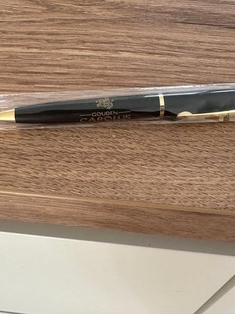 gouden Carolus balpen stylo in blister, Verzamelen, Ophalen, Nieuw, Overige typen, Overige merken