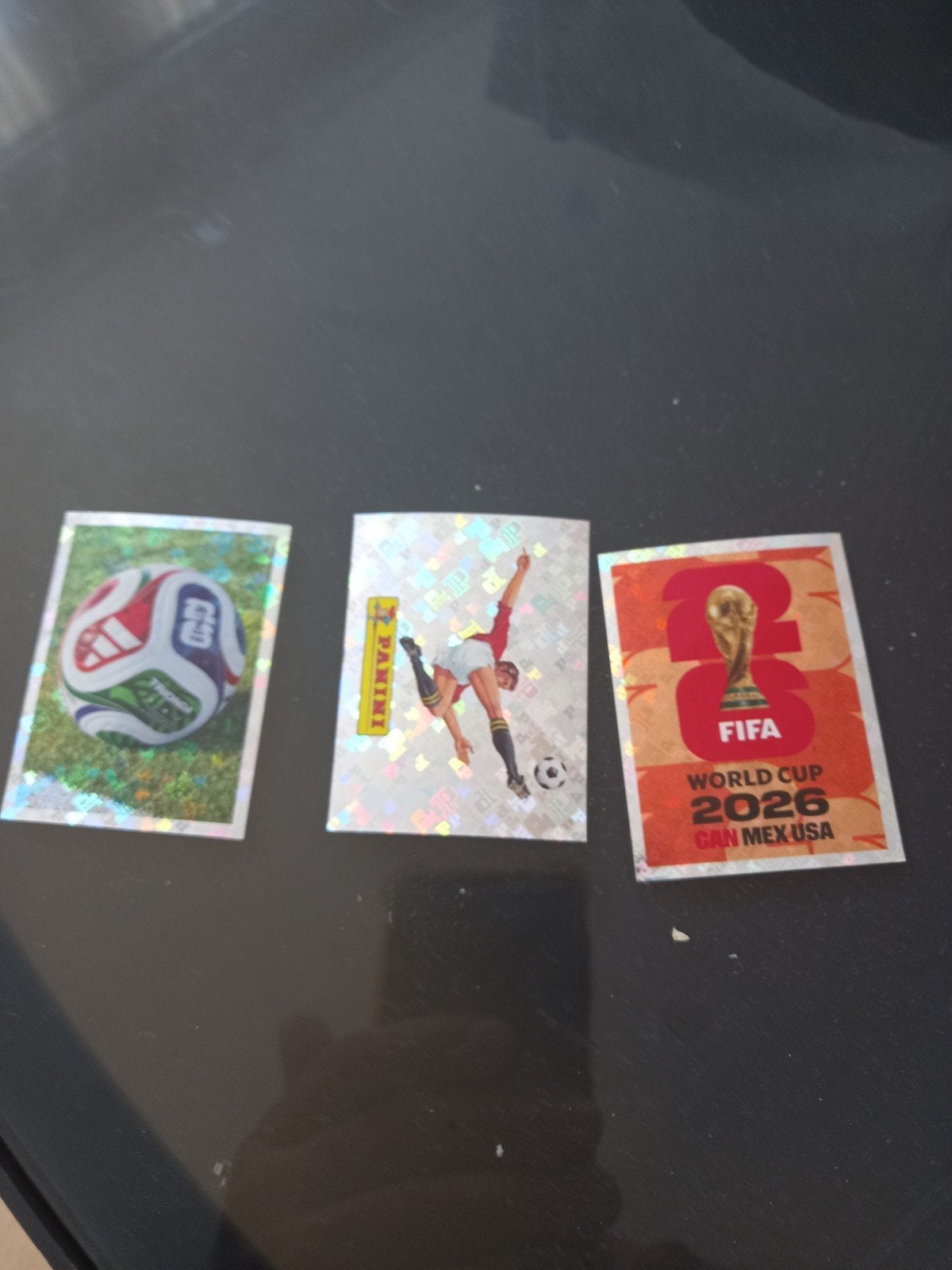 Panini voetbalstickers 3 stuks
