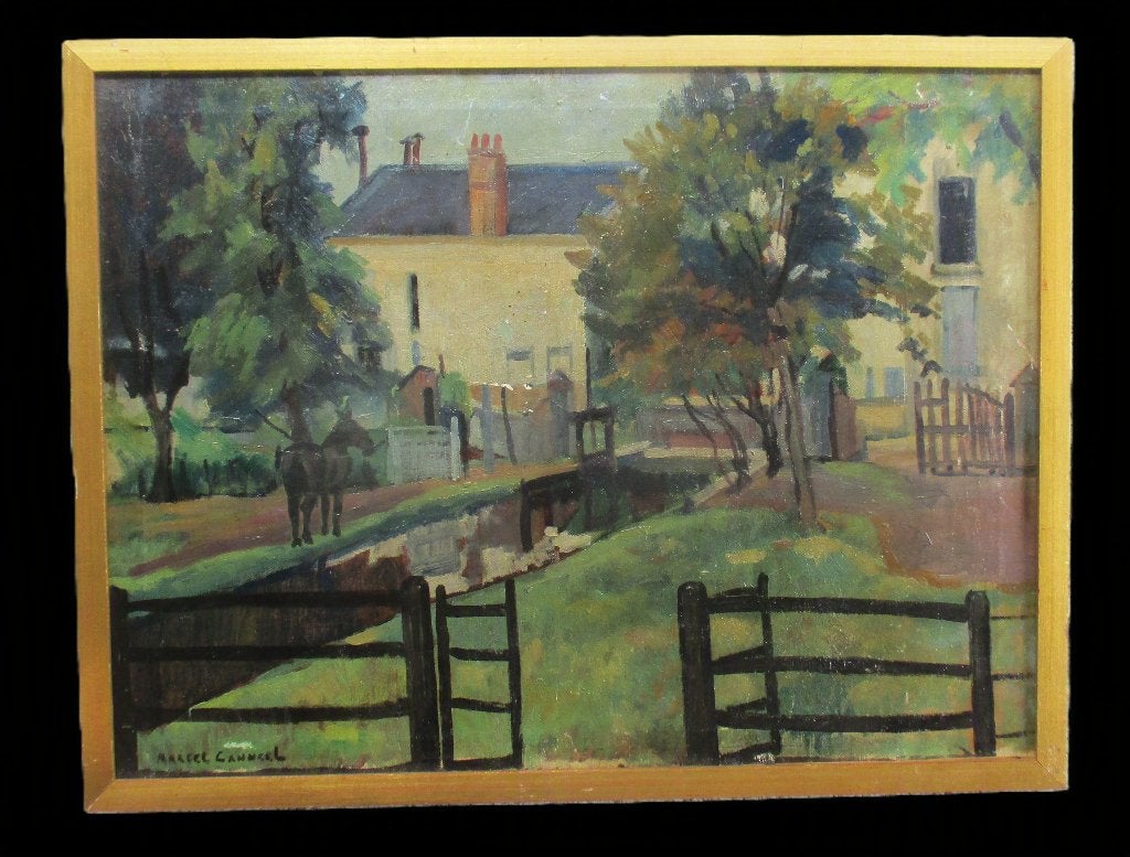 Canneel Marcel (1894 - 1953) - Ferme ardennaise, Antiquités & Art, Enlèvement ou Envoi, Peinture à l'huile, Paysage, Encadré