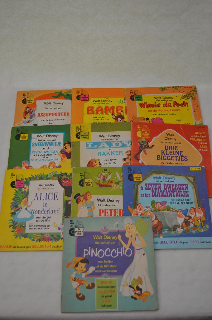 Wald Disney 10 mini 33 LP, Ophalen, Gebruikt