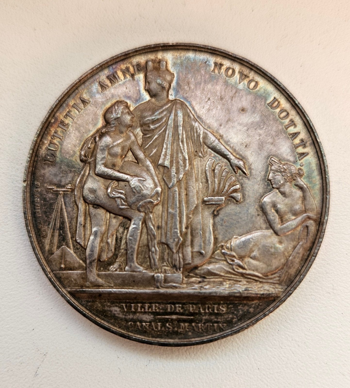 zilveren Franse historische penning koning Lodewijk XVIII, Ophalen