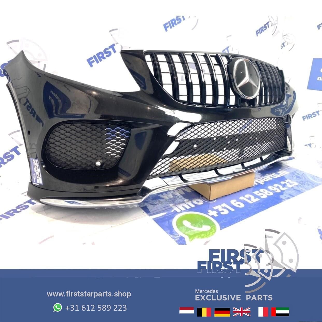 C292 GLE AMG COUPÉ VOORBUMPER COMPLEET ZWART Mercedes 2015-2, Utilisé, -, Avant, -