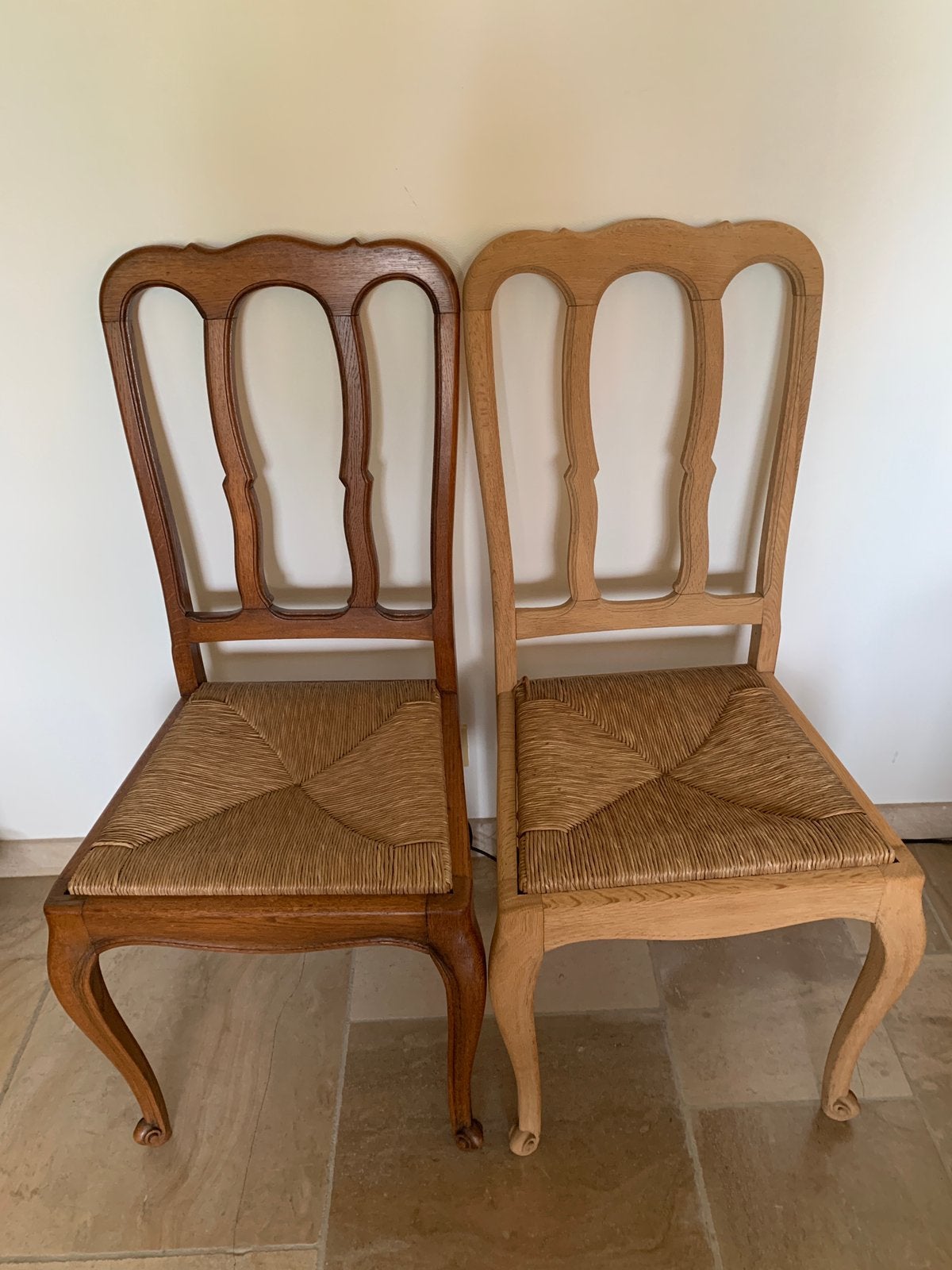 2 eiken stoelen, Ophalen