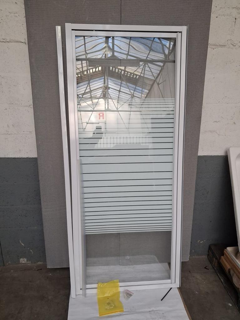 Porte de douche en verre sérigraphié — 190 x 81 cm