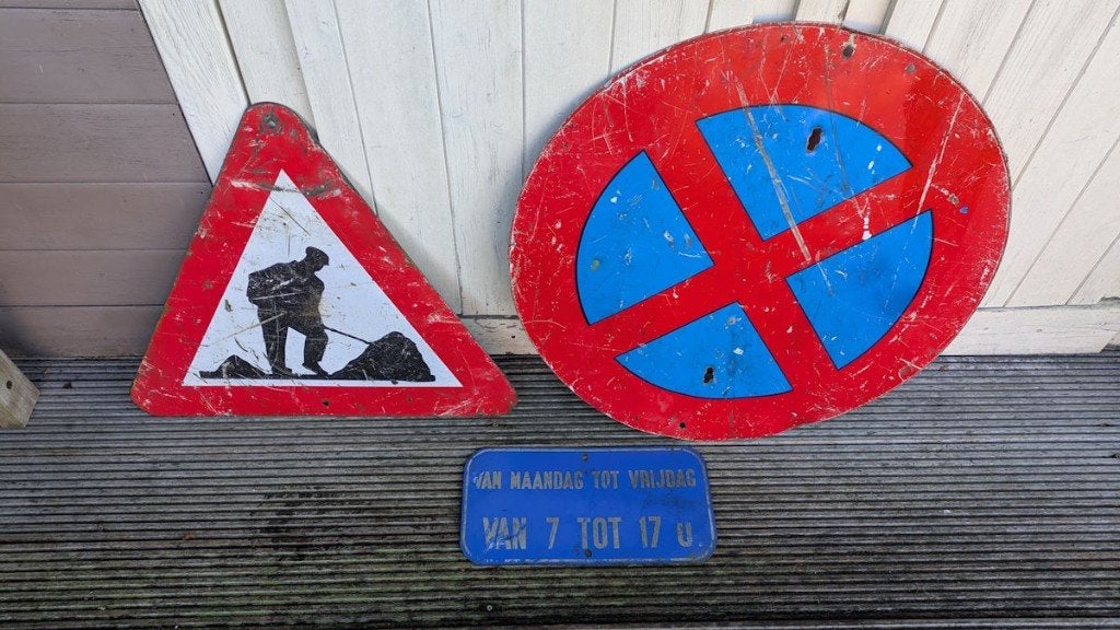 Werfborden E3 / A31 / onderbord met voet en paal, Doe-het-zelf en Bouw, Overige Doe-Het-Zelf en Bouw, Ophalen, Gebruikt