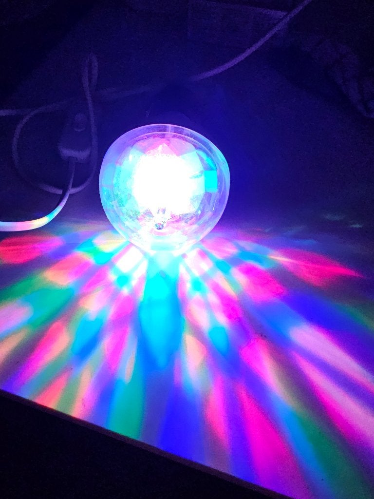 PETITE BOULE AMBIANCE DISCO + SOQUET, Comme neuf, Enlèvement, Ampoule, Multicolore
