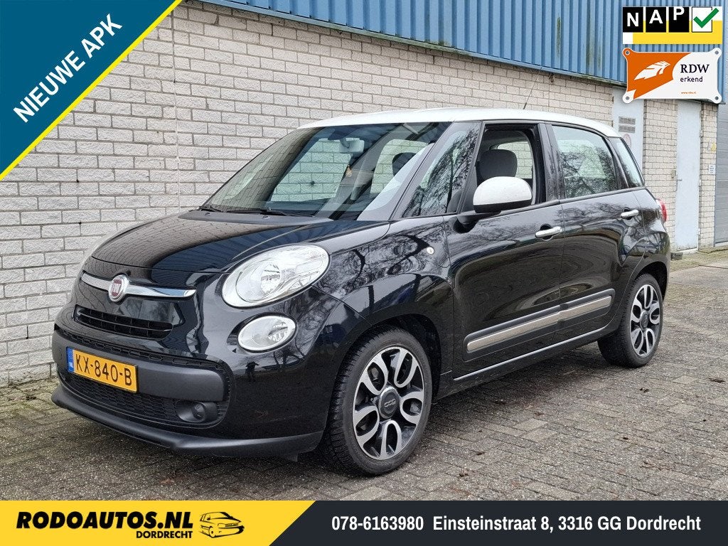 Fiat500 L 0.9 TwinAir Pop Airco/Cruise/Boekjes ✅, Auto's, Gebruikt, Euro 6, Zwart, 5 deurs