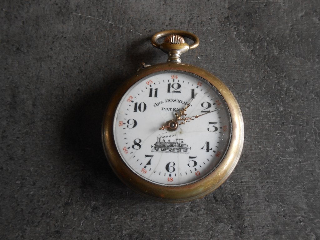 ROSKOPF zakhorloge voor de spoorwegen, Ophalen of Verzenden, Zakhorloge, 1900 tot 1930