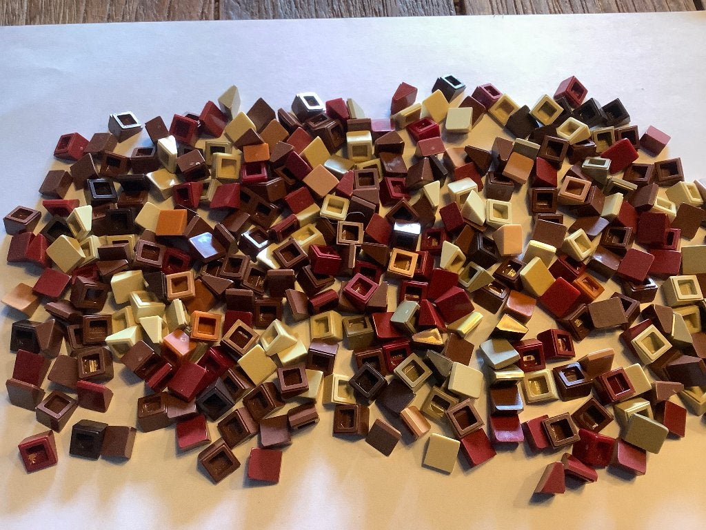 Lego slopes 1x1 herfstkleuren 340 stuks / 4-1-3, Ophalen of Verzenden, Zo goed als nieuw, Losse stenen, Lego