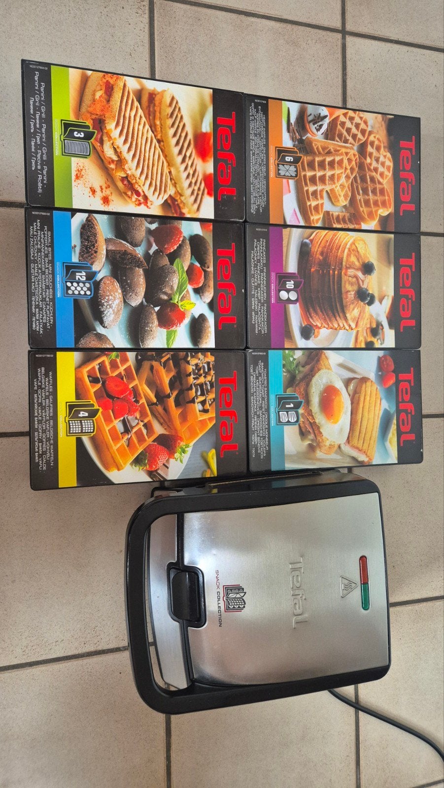 Tefal Snack Collection met 6 verschillende platen, Ophalen, Uitneembare platen, Gebruikt