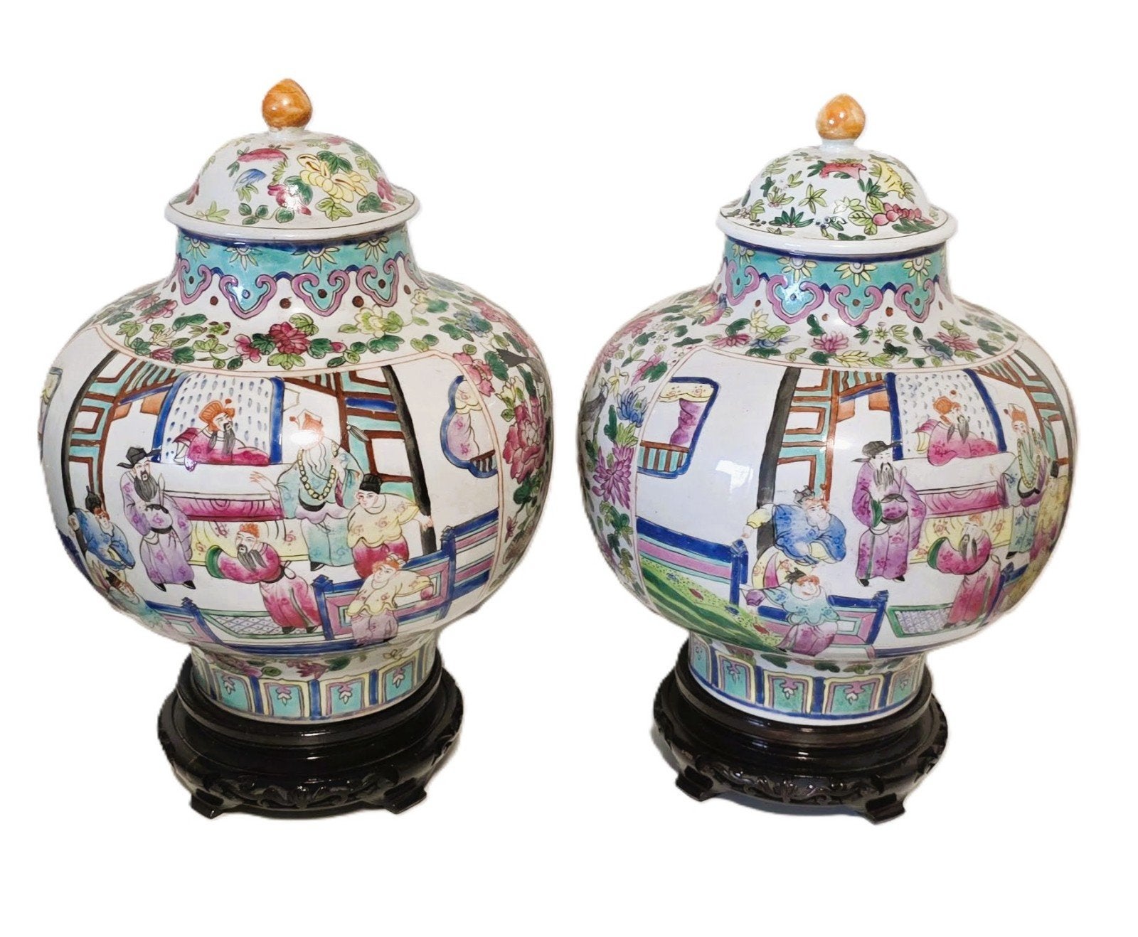 Chinese vazen met sokkels., Ophalen of Verzenden