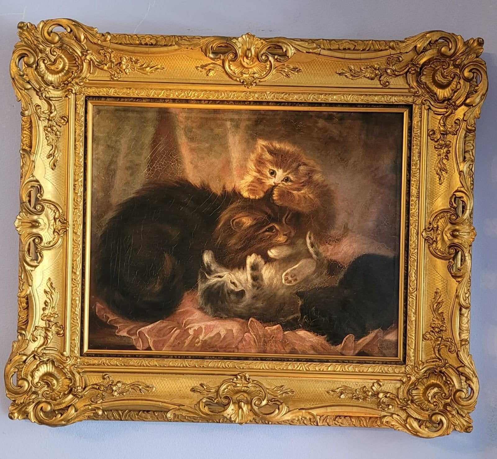 Peinture à l'huile sur toile, XIXe siècle, école anglaise., Antiquités & Art, Art | Peinture | Classique, Enlèvement, Toile