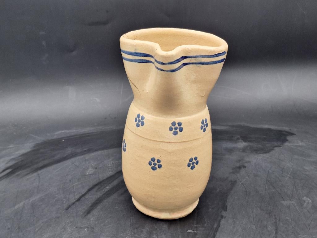 oude beige aardewerken karaf, jaren 60, Antiek en Kunst, Ophalen of Verzenden