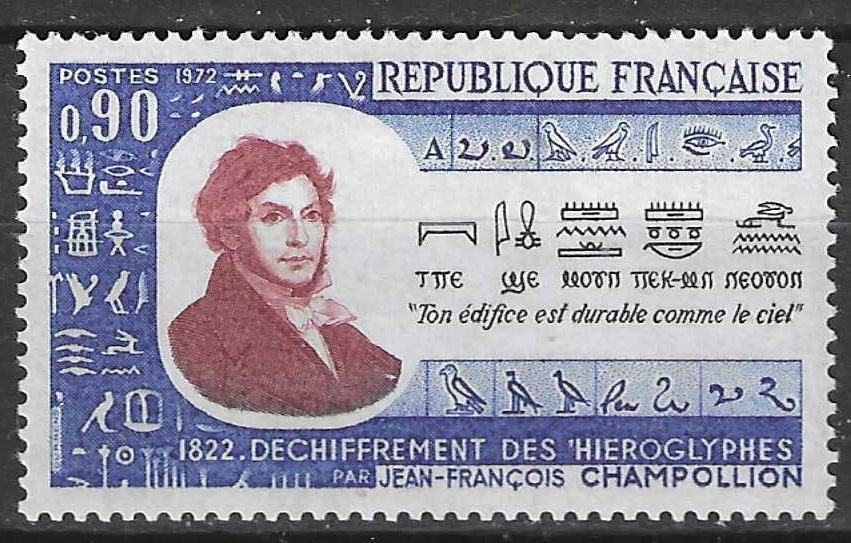 Frankrijk 1972 - Yvert 1734 - Jean-François Champollion (PF), Verzenden, Postfris