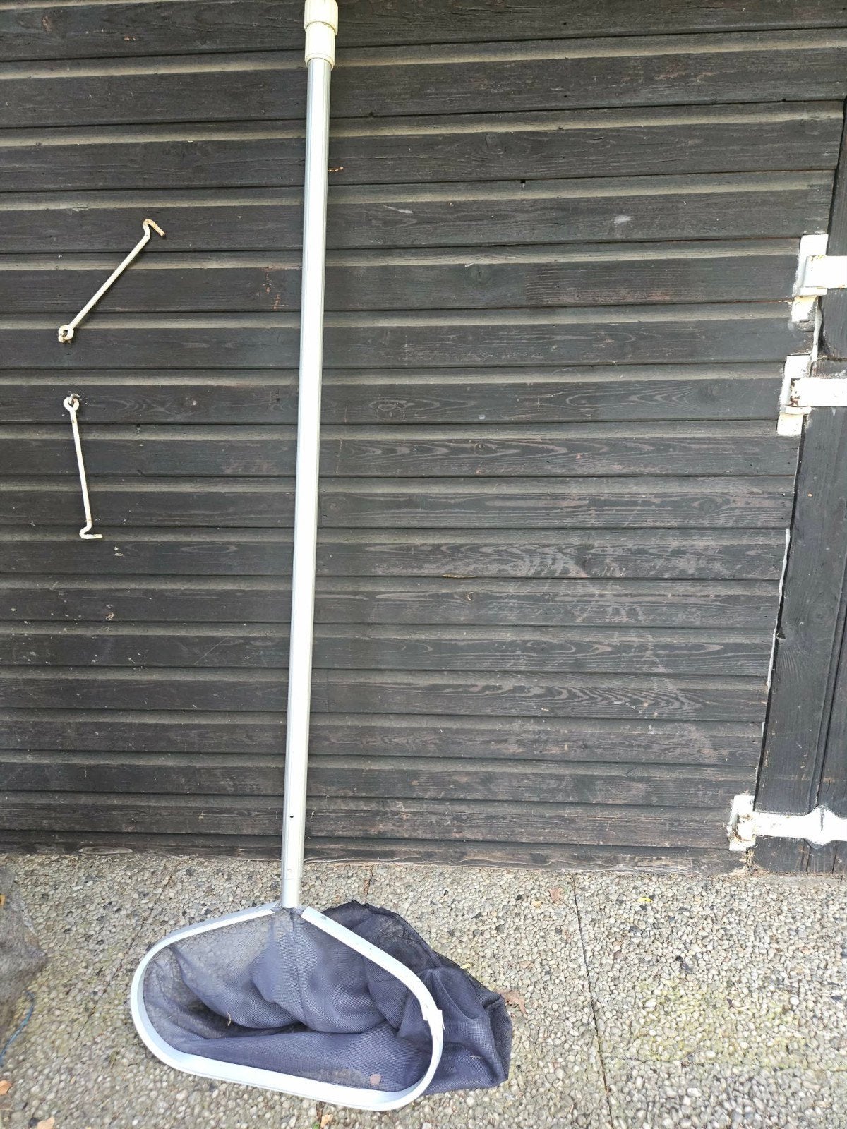 zwembad net met uitschuifbare steel, Ophalen