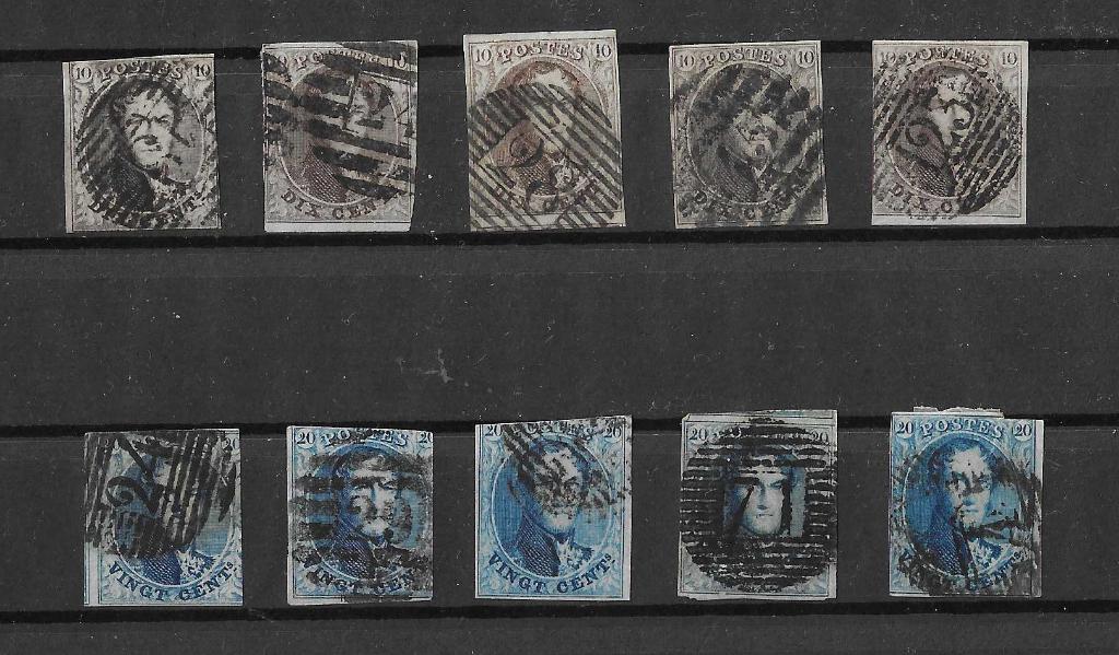 Belgische postzegels - 10 medaillons, Postzegels en Munten, Postzegels | Europa | België, Verzenden