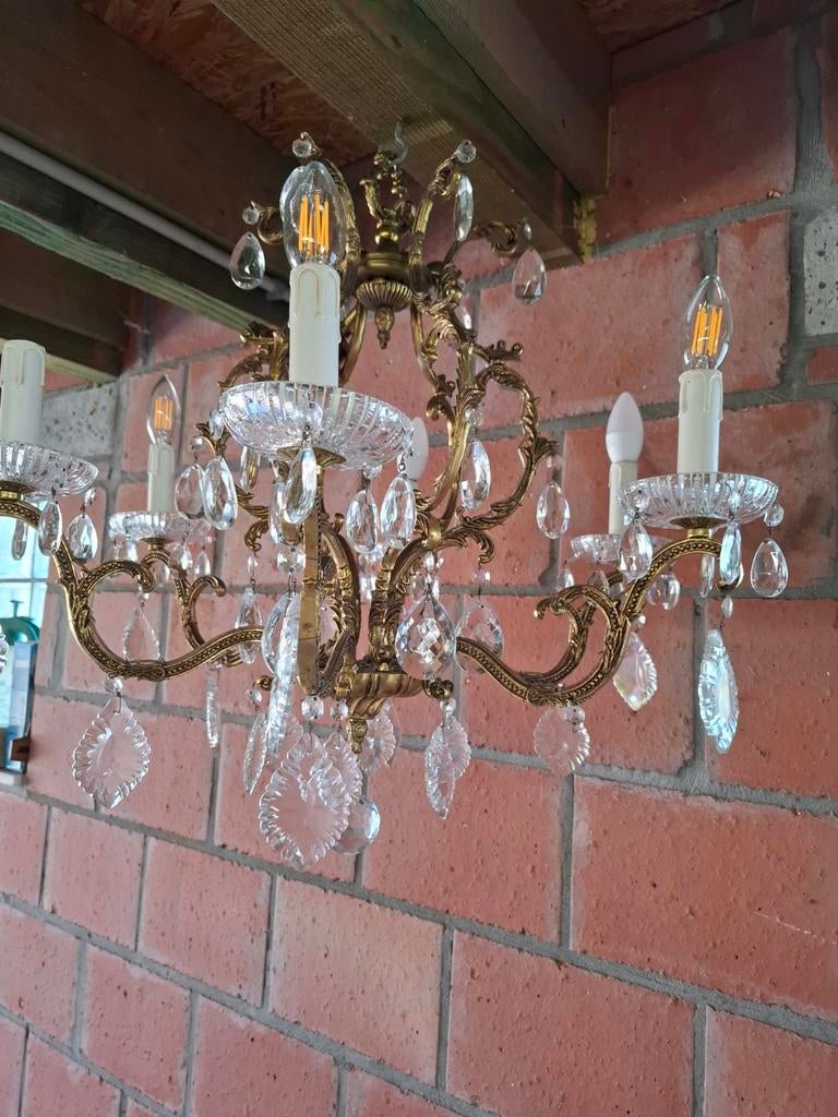 2 mooie koperen lusters met bellen, Antiek en Kunst, Ophalen