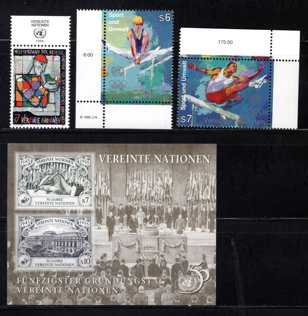 NATIONS UNIES - VIENNE Année 1995-1996 MNH, Envoi, Autres pays, Non oblitéré