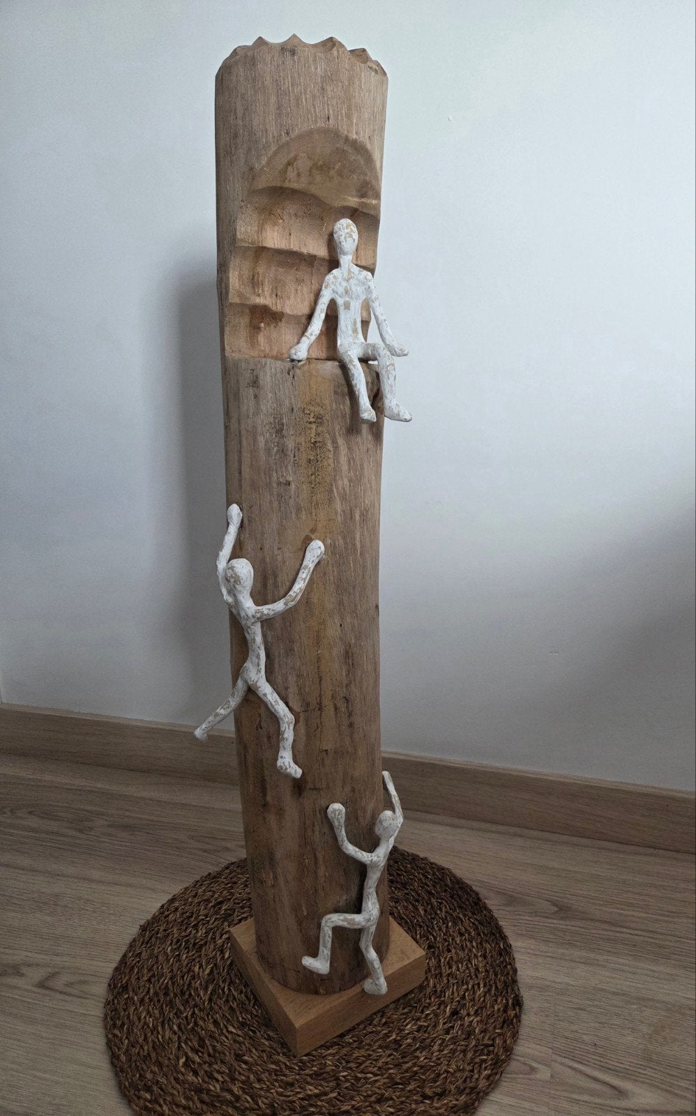 J-line decoratie figuur 3-klimmers hout/aluminium, Ophalen