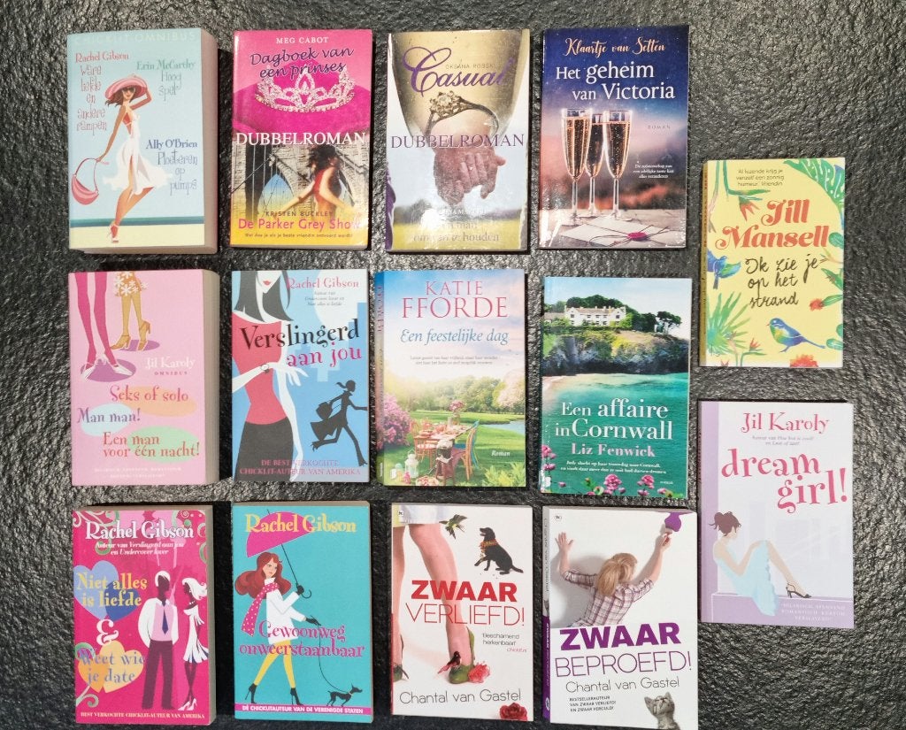 14 boeken (21 verhalen) - chicklits en romans, Boeken, Chicklit, Ophalen of Verzenden