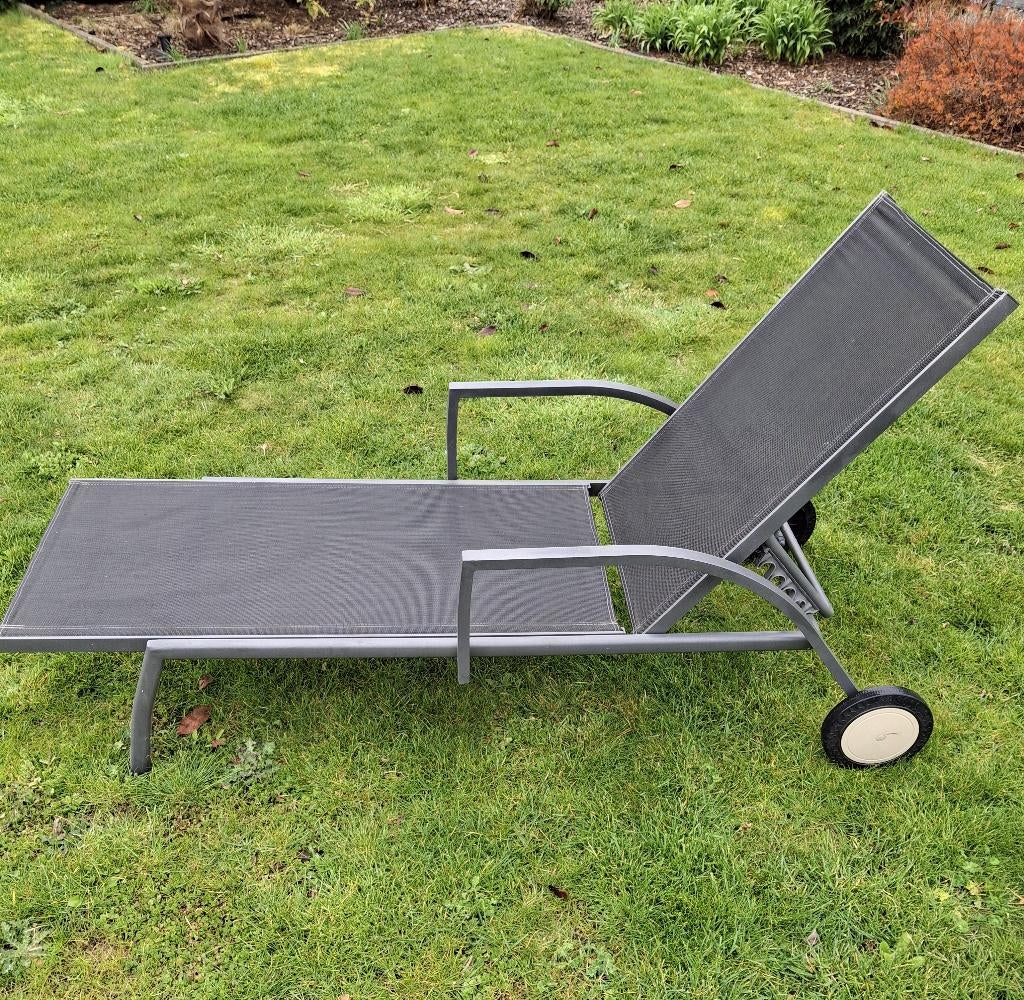 Tuin Ligstoel, Tuin en Terras, Ligbedden, Ophalen, Gebruikt, Aluminium, Verstelbaar