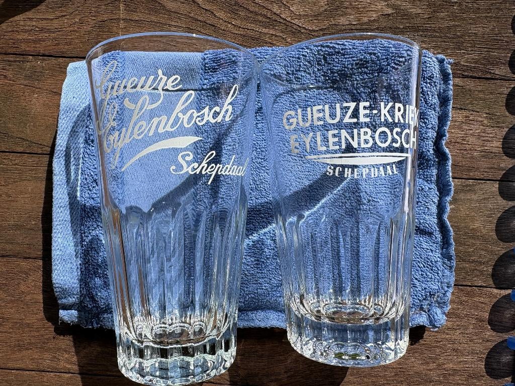 Eylenbosch - Gueuze et Gueuze-Kriek, Collections, Marques de bière, Utilisé, Verre ou Verres, Autres marques, Enlèvement ou Envoi
