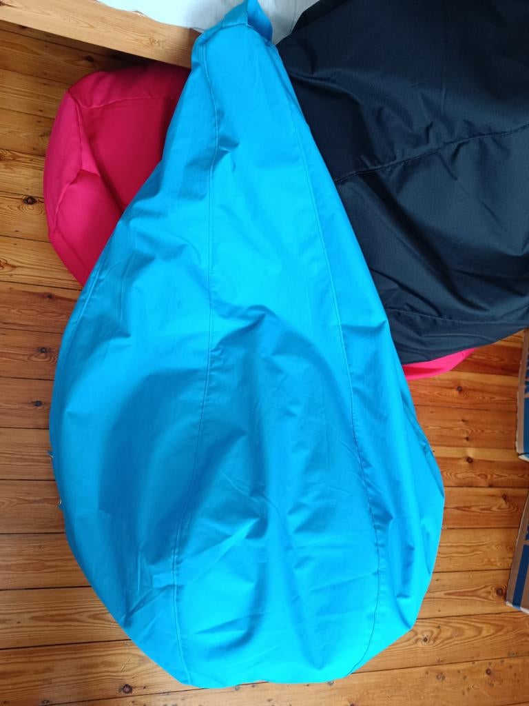 Lot de 4 Poufs Poires de chez Dreamland (neuf 59,95€), Ophalen, Gebruikt, Blauw, Zitzak
