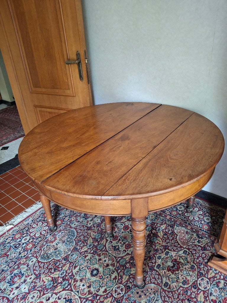 antieke ronde houten tafel, Antiek en Kunst, Ophalen