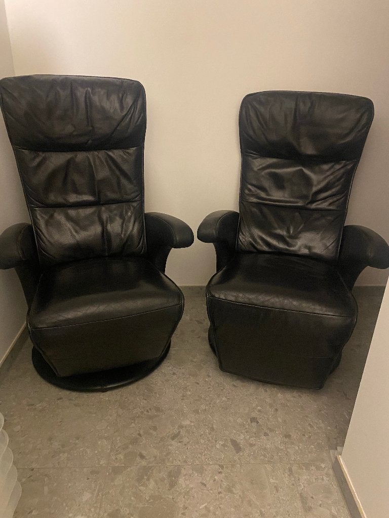 2 Elektrische Relaxzetels, Ophalen, Gebruikt, Minder dan 75 cm, Leer