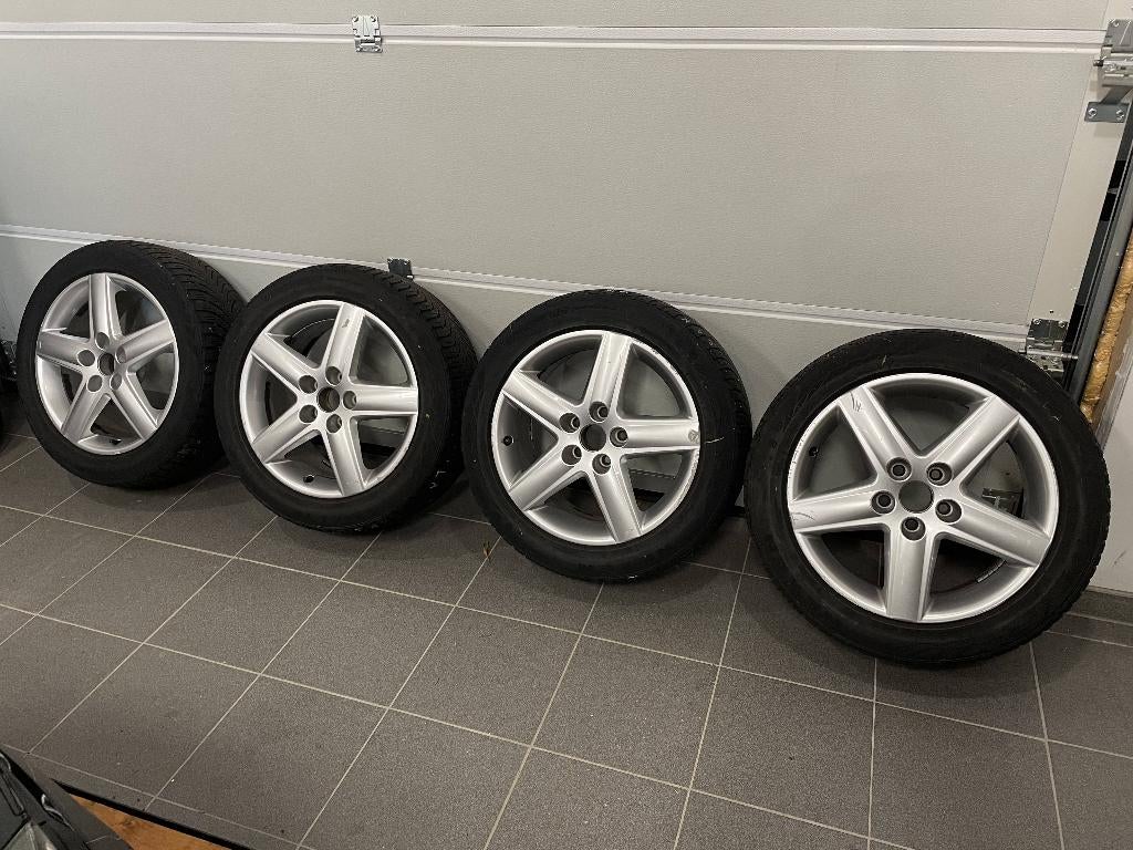 audi A6 velgenset 17 inch 225/50 ET 45, Auto-onderdelen, Ophalen, Gebruikt, Velg(en), 17 inch