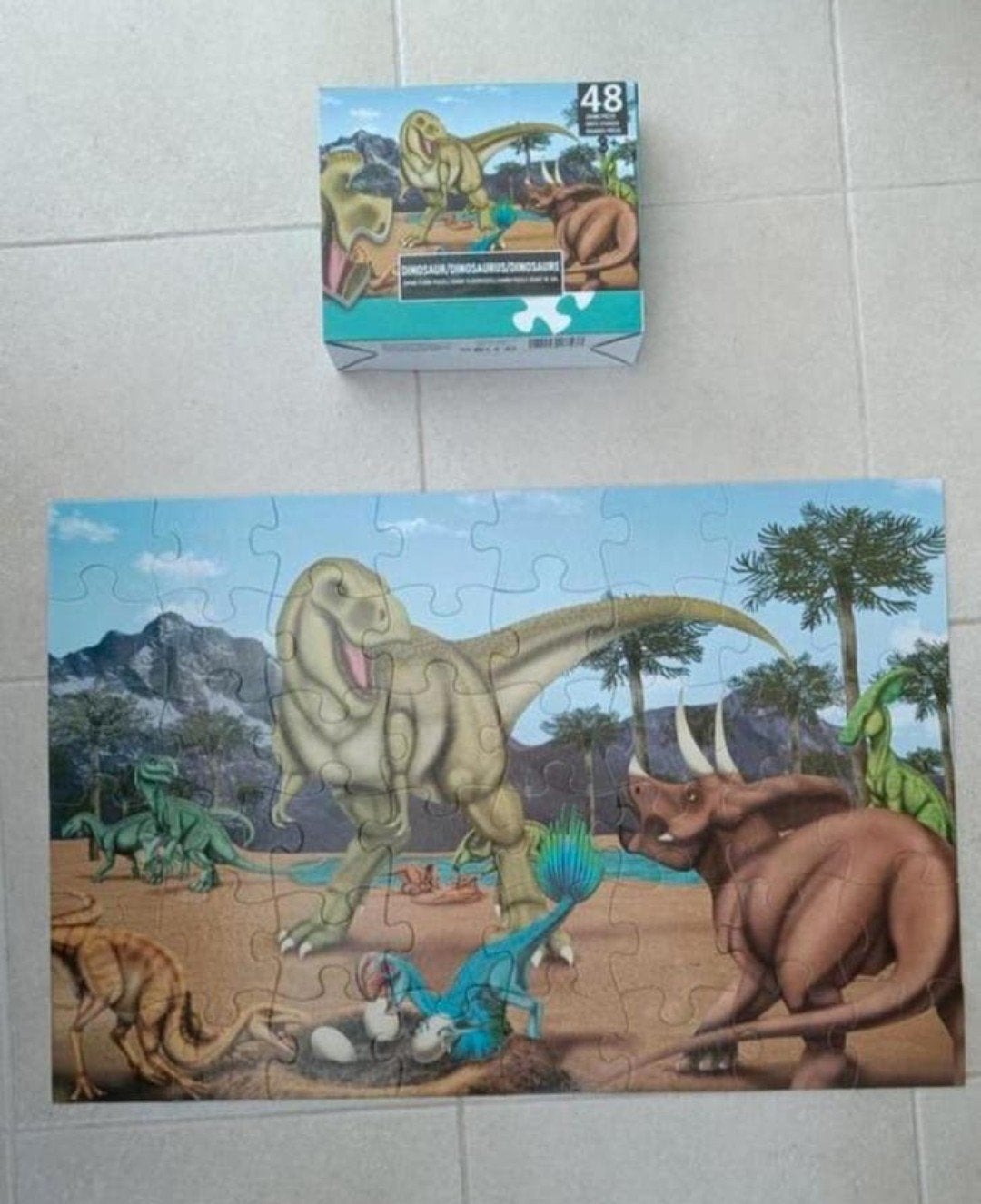 Vloer puzzel dinosaurussen 48 stuks, Ophalen of Verzenden
